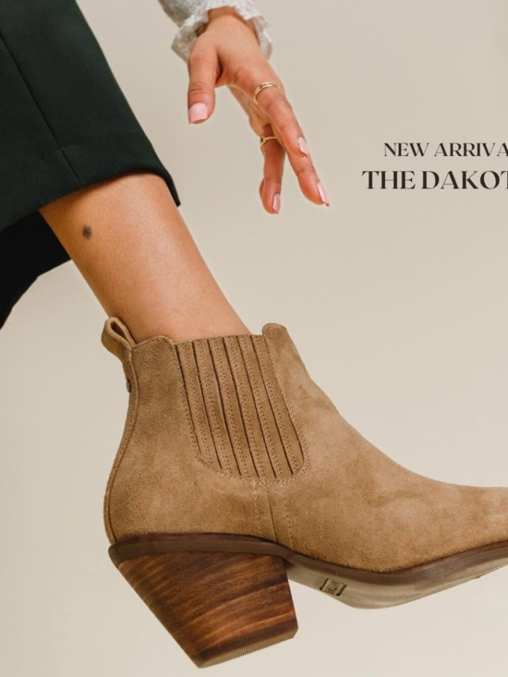 Portland Leather Dakota Western Boot in Tan Suede